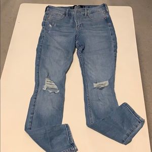 Hollister Light Wash Ripped Jeans